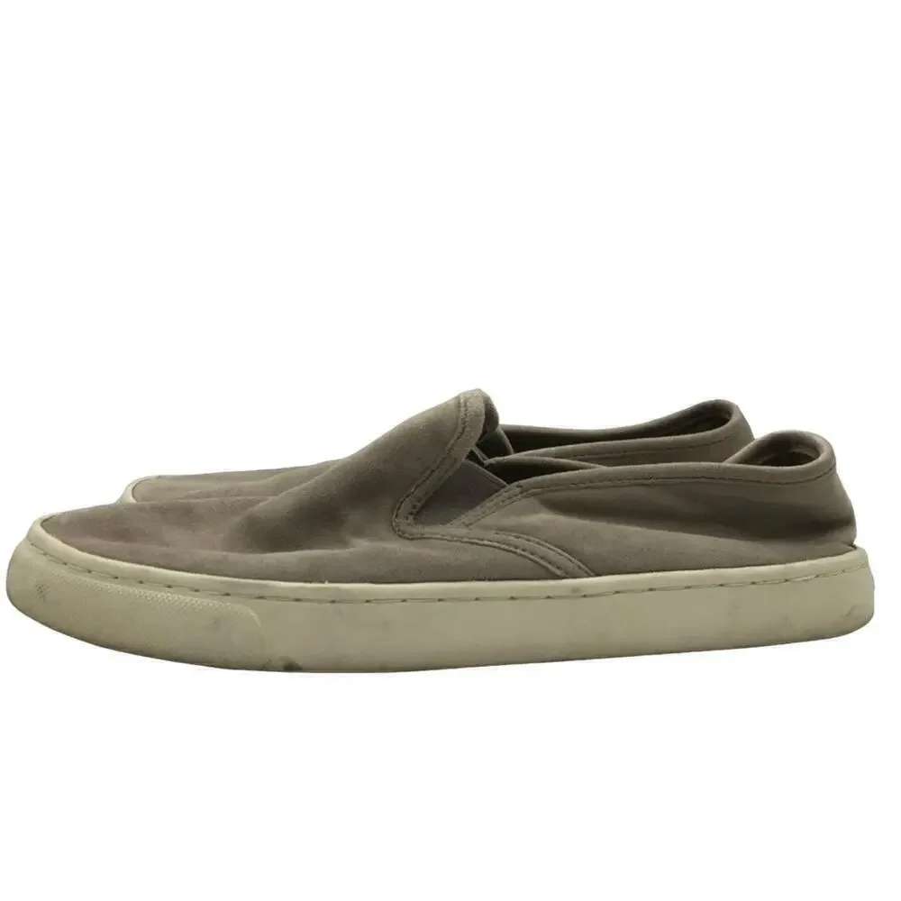 Tory Burch Women Gray Travel Round Toe Slip On Low Top Suede Sneakers Size 9